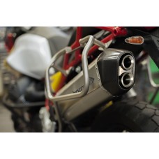 HP CORSE SPS Carbon Slip on and Racing Link Pipe for Moto Guzzi V85 TT