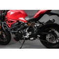 AELLA Riding Step Kit (Rearsets) for the Ducati Monster 1200R - Polished