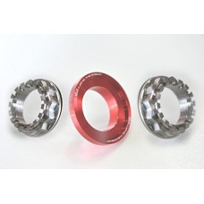 AELLA 12 Point Small Hub Titanium Nut 1 Each On Right And Left & Aluminum Taper Cone Set (Rear Axle)