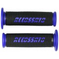 Accossato Couple of Racing Grips in Black Color with Colored Logo
