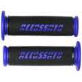 Accossato Couple of Racing Grips in Black Color with Colored Logo Accossato Couple of Racing Grips in Black Color with Colored Logo