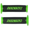 Accossato Couple of Racing Grips in Black Color with Colored Logo Accossato Couple of Racing Grips in Black Color with Colored Logo