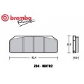 Brembo Z04 Brake Pad for Brembo XA3J7F0 / XA3J7F1, XB6E510 / XB6E511, XA8D1E0 / XA8D1E1, XB9L2A0 / XB9L2A1 and Talos X80 and X75 Calipers - Shape Q