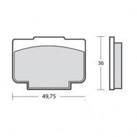 Brembo Brake Pads for Brembo XA6H530, XA1J040, 988870, 206101, and 206121 Calipers - Pad Shape Y