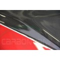 CARBONVANI - DUCATI MONSTER M696 / M796 / M1100 CARBON FIBER LH FUEL TANK SIDE PANEL WITH FRAME AND MESH RED COLOUR AND WHITE CONTOUR