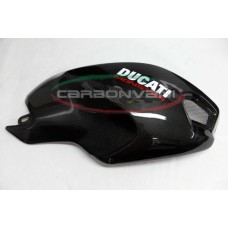 CARBONVANI - DUCATI MONSTER M1100 / M796 / M696 CARBON FIBER RH FUEL TANK SIDE PANEL WITH FRAME AND MESH