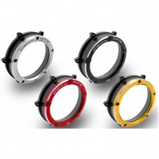 DBK Special Parts (Ducabike) Dual Color Clear Wet Clutch Cover for the Ducati Panigale / Streetfighter / Multistrada / Diavel V4