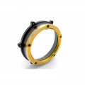 DBK Special Parts (Ducabike) Dual Color Clear Wet Clutch Cover for the Ducati Panigale / Streetfighter / Multistrada / Diavel V4 DBK Special Parts (Ducabike) Dual Color Clear Wet Clutch Cover for the Ducati Panigale / Streetfighter / Multistrada / Diavel V4
