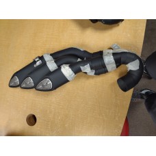 FF By Fresco Slip-on TRIPLE SLASH Black Ceramic Coated Stainless Exhaust for MV Agusta Brutale, And Dragster 800 (2017+) -SHIPPING DAMAGE! Black
