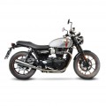 Leo Vince Classic Racer Stainless Steel | 2 Slip-On Exhaust For Triumph Street Twin '16-18