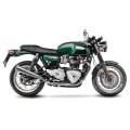Leo Vince Classic Racer Stainless Steel | 2 Slip-On Exhaust For Triumph Thruxton Water Cooled '16-18