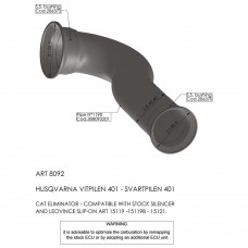 Leo Vince Cat Eliminator (link Pipe) Husqvarna Svartpilen 401/Vitpilen 401 '18 - 19