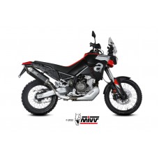 MIVV Slip-on, Speed Edge Black Stainless Steel, Standard Exhaust For Aprilia Tuareg 660 2022-2023