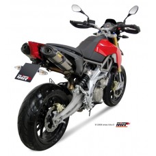 MIVV Sound Inox, 2 Slip-On, Under The Saddle Position Exhaust For Aprilia Dorsoduro 750 2008-2020