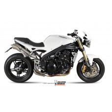 MIVV 2 Slip-on, Ghibli Stainless Steel, Standard Exhaust For Triumph Speed Triple 1050 2007-2010