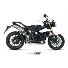 MIVV 2 Slip-on, Ghibli Stainless Steel, Standard Exhaust For Triumph Speed Triple 1050 2011-2015