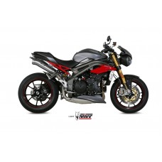 MIVV 2 Slip-on, Ghibli Stainless Steel, Standard Exhaust For Triumph Speed Triple 1050 2016-2017