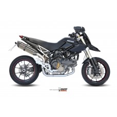 MIVV Slip-on, Suono Stainless Steel, Standard Exhaust For Ducati Hypermotard 1100 07-09, Hypermotard 1100 Evo 10-12