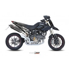 MIVV Slip-on, Suono Black, Standard Exhaust For Ducati Hypermotard 1100 07-09, Hypermotard 1100 Evo 10-12