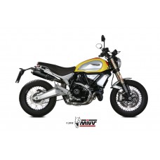 MIVV 2 Slip-on, GPpro Black, Standard Exhaust For Ducati Scrambler 1100 2018-2020