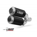 MIVV 2 Slip-on, MK3 Black, Standard Exhaust For Ducati Monster 1200 / S 2014-2016 MIVV 2 Slip-on, MK3 Black, Standard Exhaust For Ducati Monster 1200 / S 2014-2016