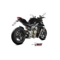 MIVV 2 Slip-on, X-M1 Black, Standard Exhaust For Ducati Streetfighter V4 2020-2021