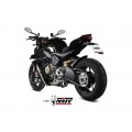MIVV 2 Slip-on, X-M1 Black, Standard Exhaust For Ducati Streetfighter V4 2020-2021