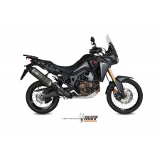 MIVV Slip-on, Speed Edge Black, Standard Exhaust For Honda CRF 1000 L Africa Twin 2016-2019