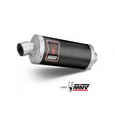 MIVV Slip-on, Dakar Black Stainless Steel, Standard Exhaust For Honda CRF1100L Africa Twin 2020-2023