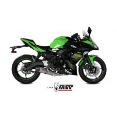 MIVV Full System 2x1, Oval Titan, Standard Exhaust For Kawasaki Ninja 650 / Z650 2017-2022