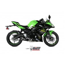 MIVV Full System 2x1, Delta Race Black, Standard Exhaust For Kawasaki Ninja 650 / Z650 2017-2022