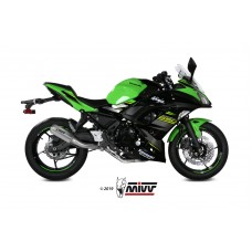 MIVV Full System 2x1, MK3 Stainless Steel, Standard Exhaust For Kawasaki Ninja 650 / Z650 2017-2022