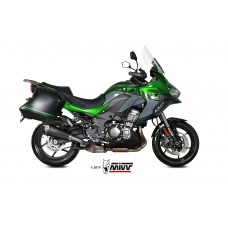 MIVV Slip-on, Delta Race Black, Standard Exhaust For Kawasaki Versys 1000 2019-2022