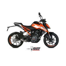 MIVV Slip-on, MK3 Black, Standard Exhaust For KTM 125 Duke/390 Duke/RC 125/RC 390 2017-2020