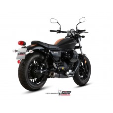 MIVV 2 Slip-on, Ghibli Black, Standard Exhaust For Moto Guzzi V9 Bobber/ Roamer 2016-2022