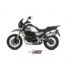 MIVV Slip-on, Oval Titan, Standard Exhaust For Moto Guzzi V85 TT 2019-2022