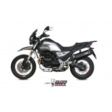 MIVV Slip-on, Speed Edge Black, Standard Exhaust For Moto Guzzi V85 TT 2019-2022
