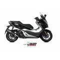 MIVV Slip-On, Mover Black, Standard Exhaust For Honda Forza 300 2018-2021 MIVV Slip-On, Mover Black, Standard Exhaust For Honda Forza 300 2018-2021