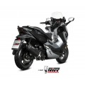 MIVV Slip-On, Mover Black, Standard Exhaust For Honda Forza 300 2018-2021 MIVV Slip-On, Mover Black, Standard Exhaust For Honda Forza 300 2018-2021