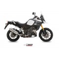 MIVV Slip-on, Oval Stainless Steel, Standard Exhaust For Suzuki DL V-strom 1000/1050 2014-2022 MIVV Slip-on, Oval Stainless Steel, Standard Exhaust For Suzuki DL V-strom 1000/1050 2014-2022