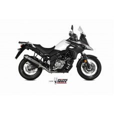 MIVV Full System 2x1, Speed Edge Black, Standard Exhaust For Suzuki DL V-Strom 650 / XT 2017-2022