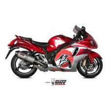MIVV 2 Slip-on, Oval Titanium, Standard Exhaust For Suzuki Hayabusa 2008-2017