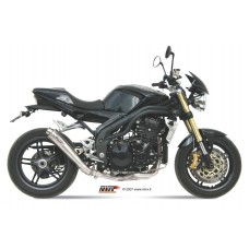 MIVV Slip-on, X-cone Stainless Steel, Low Down Exhaust For Triumph Speed Triple 1050 2005-2006