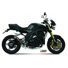 MIVV Slip-on, GP Black, Low Down Exhaust For Triumph Speed Triple 1050 2005-2006