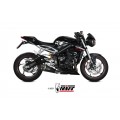 MIVV Slip-on, Delta Race Black, Standard Exhaust For Triumph Street Triple 765 R/S/RS 2017-2022 MIVV Slip-on, Delta Race Black, Standard Exhaust For Triumph Street Triple 765 R/S/RS 2017-2022