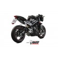 MIVV Slip-on, Delta Race Black, Standard Exhaust For Triumph Street Triple 765 R/S/RS 2017-2022 MIVV Slip-on, Delta Race Black, Standard Exhaust For Triumph Street Triple 765 R/S/RS 2017-2022
