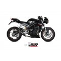 MIVV Slip-on, X-M5 Black, Standard Exhaust For Triumph Street Triple 765 R/S/RS 2017-2022 MIVV Slip-on, X-M5 Black, Standard Exhaust For Triumph Street Triple 765 R/S/RS 2017-2022