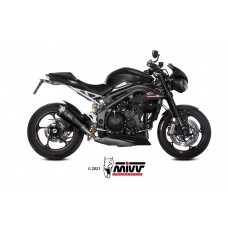 MIVV Slip-on, Delta Race Black, Standard Exhaust For Triumph Speed Triple R / S / RS 2018-2020