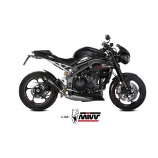 MIVV Slip-on, X-M5 Black, Standard Exhaust For Triumph Speed Triple R / S / RS 2018-2020