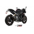 MIVV Slip-on, X-M5 Black, Standard Exhaust For Triumph Speed Triple R / S / RS 2018-2020